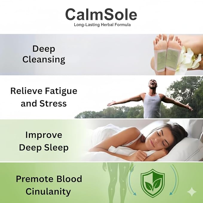 Deep Cleansing Foot Pads for Detox & Relaxation | Internal Toxin Removal, Pain Relief, Better Sleep & Circulation for Men & Women (Buy 1 Get 1 Free)